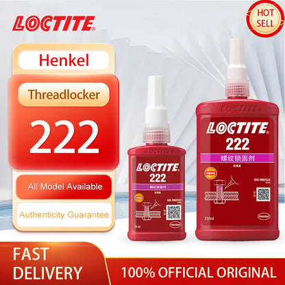 Colla per viti Loctite 222 originale al 100% 50 ml Fissaggio per viti con colla anaerobica a bassa resistenza