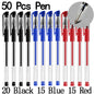 20/50 pezzi Penne gel Set Nero Blu Rosso Ricarica Gel Forniture scolastiche e per ufficio Cancelleria accessori kawaii cancelleria penne carine