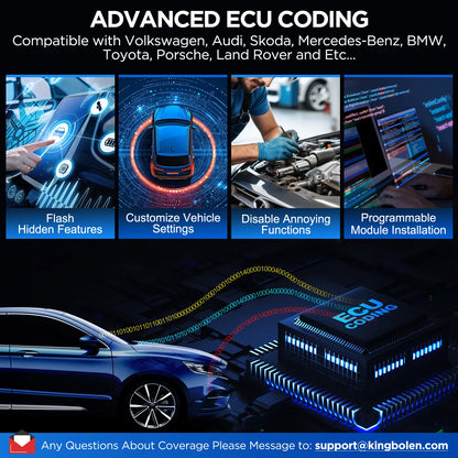 Ultimo Modello 2026 KINGBOLEN K10 PRO/K10 ELITE Strumento Diagnostico con Diagramma Topologico Completo del Sistema, Scanner Auto OBD OBD2 CANFD DOIP, 40+ Funzioni di Reset