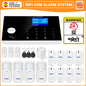 Sistema di Allarme KERUI WIFI GSM con Supporto per 3 Zone Cablate, Allarme Domestico Antifurto Compatibile con Tuya Smart, Sensore PIR 433MHz per Protezione di Sicurezza