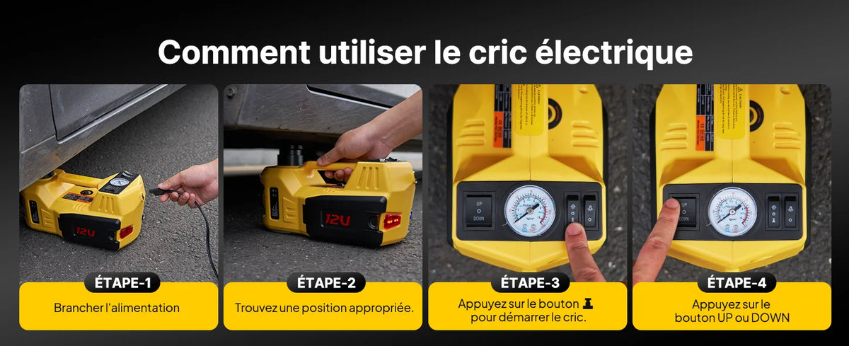 Martinetto Elettrico per Auto Taskstar 5T, Sollevatore Idraulico Elettrico con Gonfiatore Integrato 12V, Cambio Gomme con Luce LED per Berlina SUV Camion