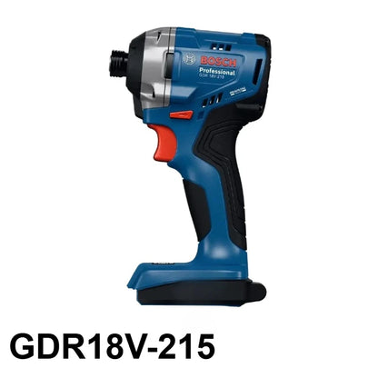Bosch GDR 18V‑215 Avvitatore a Impulsi Senza Spazzole 215Nm 3300RPM, Compatto per Spazi Ristretti, per Viti Lunghe e Lavori su Legno Duro