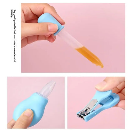 Set di 13 Pezzi per la Cura del Bambino, Kit Portatile per Toelettatura e Cura delle Unghie