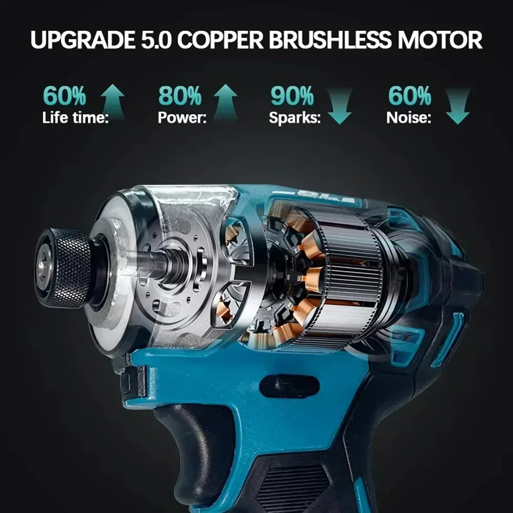 Makita DTD173 Avvitatore a impulsi senza fili 1800RPM 180N.m Motore brushless Trapano elettrico per legno/bulloni/modalità T per batteria Makita