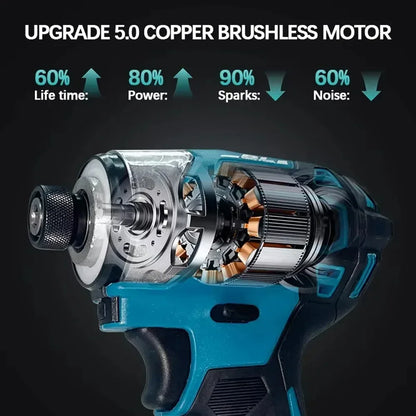 Makita DTD173 Avvitatore a impulsi senza fili 1800RPM 180N.m Motore brushless Trapano elettrico per legno/bulloni/modalità T per batteria Makita
