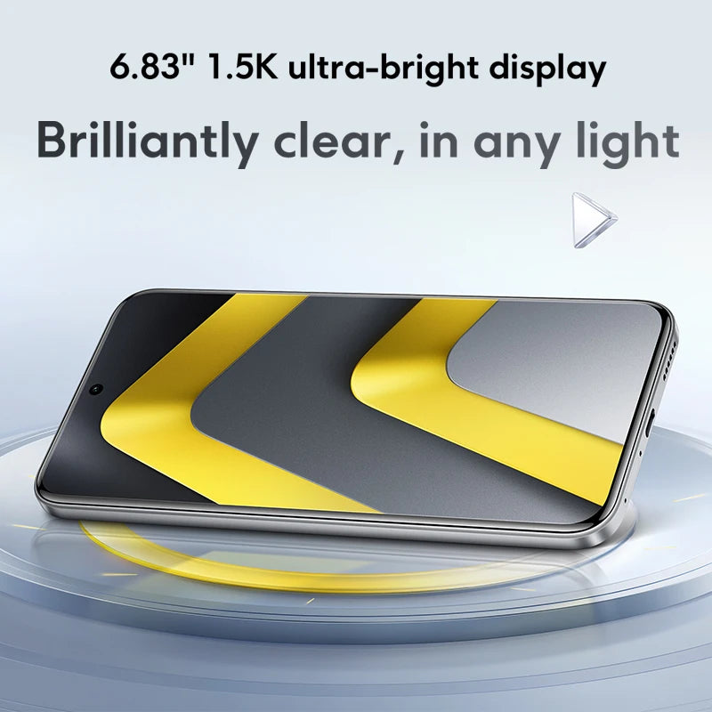 POCO M8 Pro 5G Versione Globale Snapdragon ®   Smartphone 7s Gen 4 con Display AMOLED da 6,83 Pollici 1,5K, Batteria Massiccia da 6500mAh e NFC