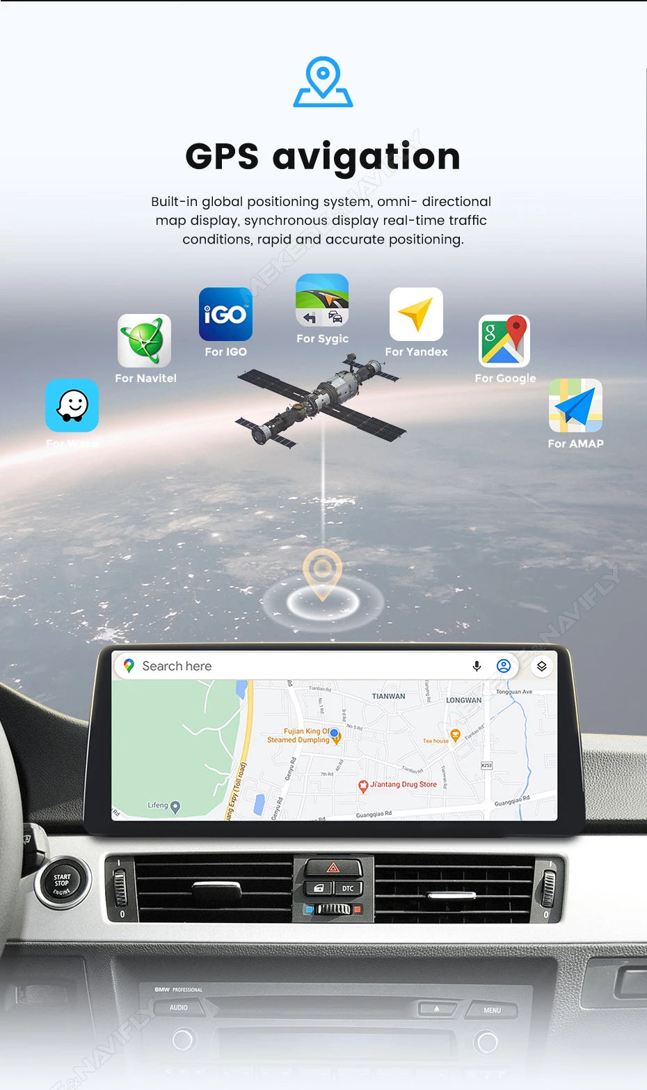Sistema Multimediale Intelligente MEKEDE con CarPlay Wireless e Android Auto per BMW X5 E70 X6 E71, Schermo QLED da 10.25/12.3 Pollici, Android 14, CPU Snapdragon, Radio e Navigazione GPS per Auto