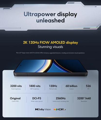 Xiaomi POCO F7 Pro 5G Versione Globale Smartphone Snapdragon ®   Doppia fotocamera da 50MP di 8ª generazione con OIS e NFC