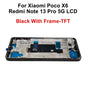 Display OLED per Xiaomi Poco X6, schermo LCD con digitalizzatore touch per Redmi Note 13 Pro 5G, modello 23122PCD1G, assemblaggio per Poco X6 Pro, display LCD K70E.