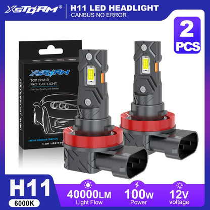 Fari LED XSTORM H11 Canbus 9005 9006, Luci Fendinebbia per Auto 40000LM 100W 6000K, Fari di Guida e Luci Antinebbia