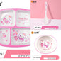 Set di stoviglie in melamina Hello Kitty per bambini - Ciotole, piatti, cucchiai e tazze anti-scottatura con simpatico design a cartoni animati