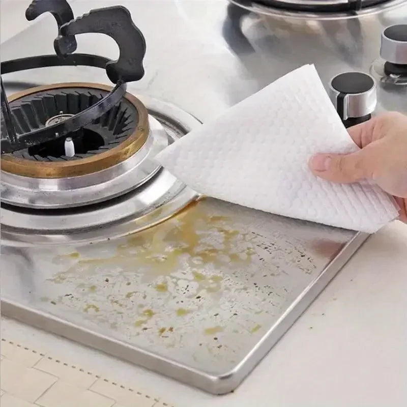500/50pcs Cucina Riutilizzabile Stracci Usa E Getta Panni di Pulizia Non Tessuti Lavaggio Strofinacci Straccio Asciugamani di Stoffa Pad Antiaderente