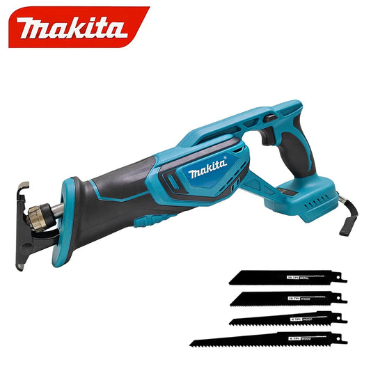 Sega a sciabola elettrica Makita senza fili ad alta potenza con 4 lame, senza spazzole, 13000SPM, per batteria Makita 18V