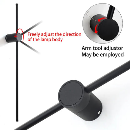 Lampada da parete moderna a LED 350 ° Lampada da parete lunga con rotazione Lampada da parete per camera da letto Soggiorno TV Divano Sfondo Apparecchio di illuminazione per interni