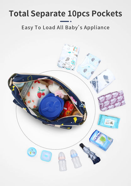 Borsa per pannolini impermeabile di nuovo stile borsa da viaggio Messenger di grande capacità borse multifunzionali per passeggino madre maternità