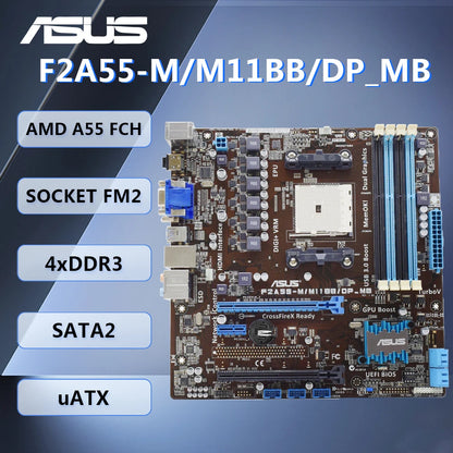 Scheda Madre AMD A55 ASUS F2A55-M/M11BB/DP_MB Socket FM2 DDR3 HDMI DVI-D VGA per AMD A10/8/6/4/Athlon