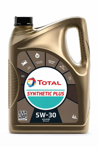 Total Synthetic Plus 5W-30 – Olio motore sintetico di alta qualità per motori a benzina e diesel – Massima protezione, minore usura, prestazioni elevate – 4 litri.