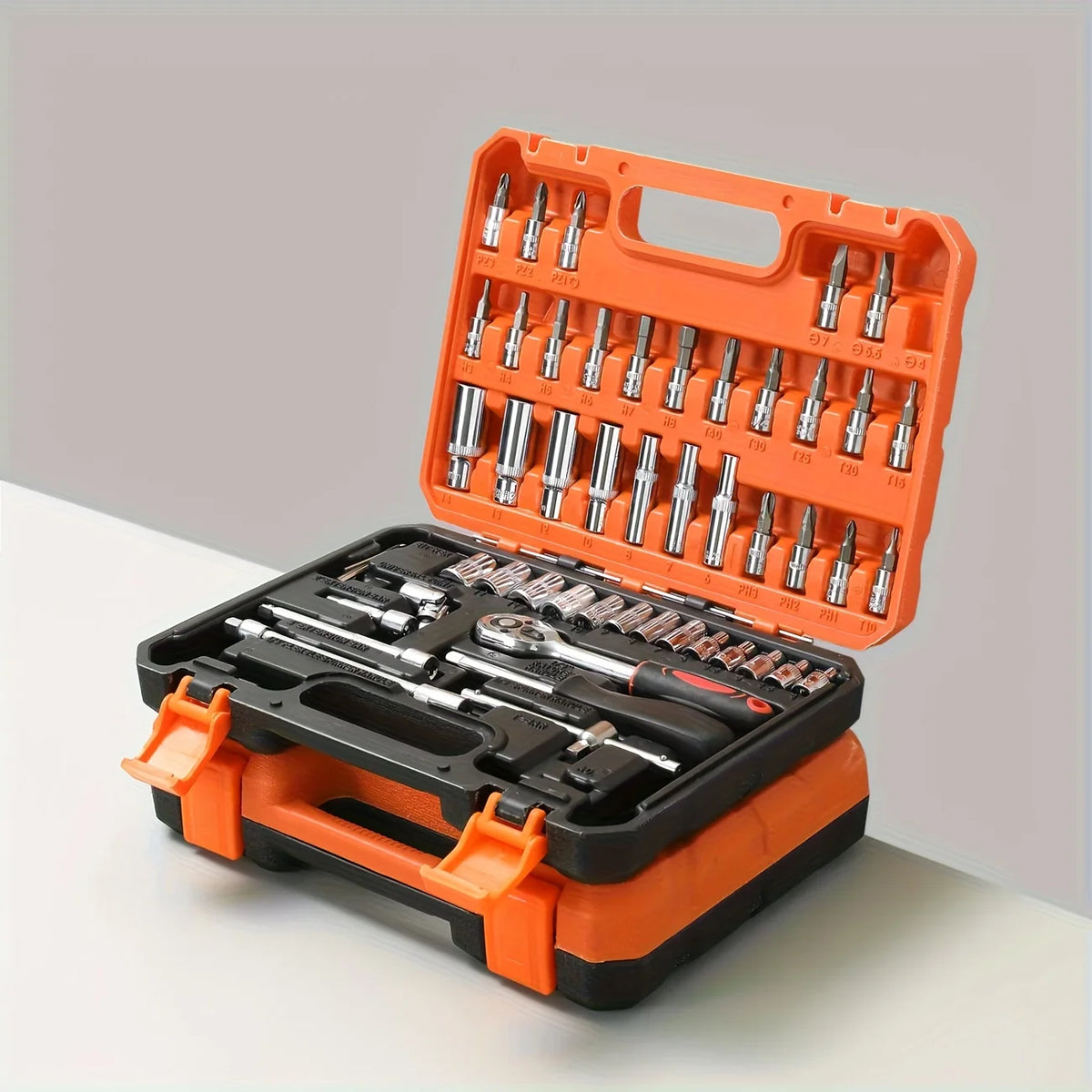 Set di chiavi a bussola SAE per carichi pesanti da 53/150 pezzi, kit di attrezzi per meccanica professionale - Strumenti di riparazione di emergenza per garage e strada