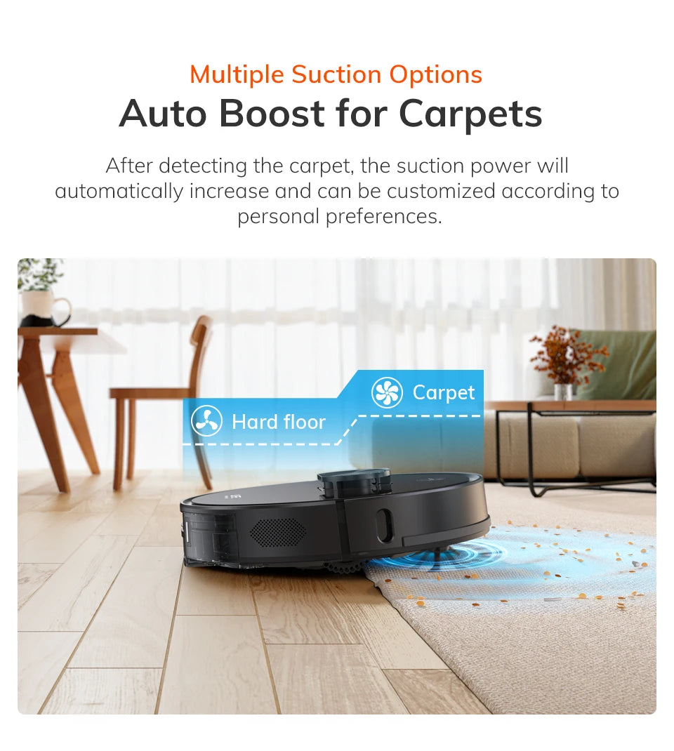 Robot Aspirapolvere ILIFE T20s Ultra con Stazione di Svuotamento Automatico, Aspirazione 10000Pa, Batteria 4600mAh, Autonomia Massima 300 Minuti