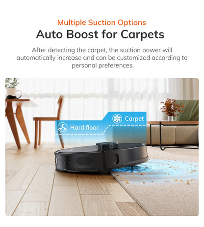 Robot Aspirapolvere ILIFE T20s Ultra con Stazione di Svuotamento Automatico, Aspirazione 10000Pa, Batteria 4600mAh, Autonomia Massima 300 Minuti