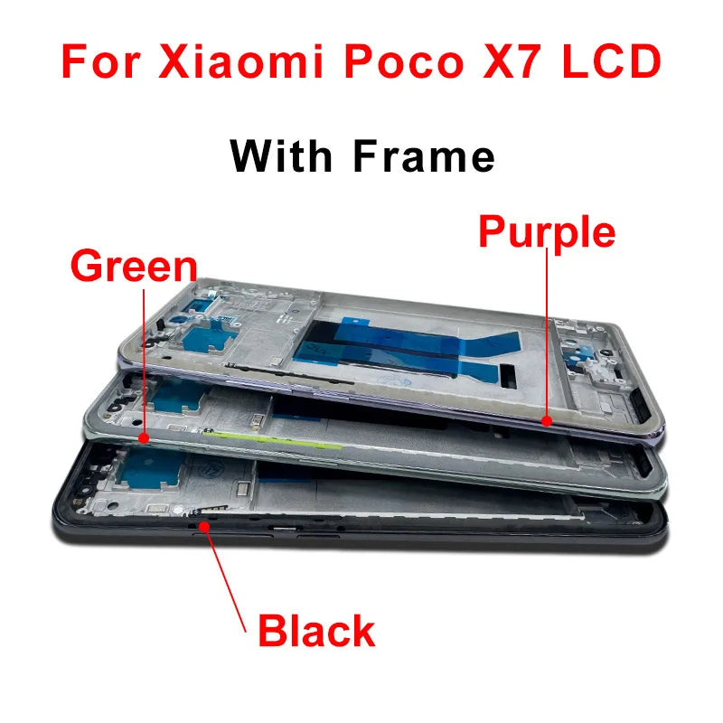 Display OLED da 6,67" per Xiaomi Poco X7 LCD 24095PCADG, display touch digitizer per Poco X7 Pro, schermo 2412DPC0AG, parti di assemblaggio