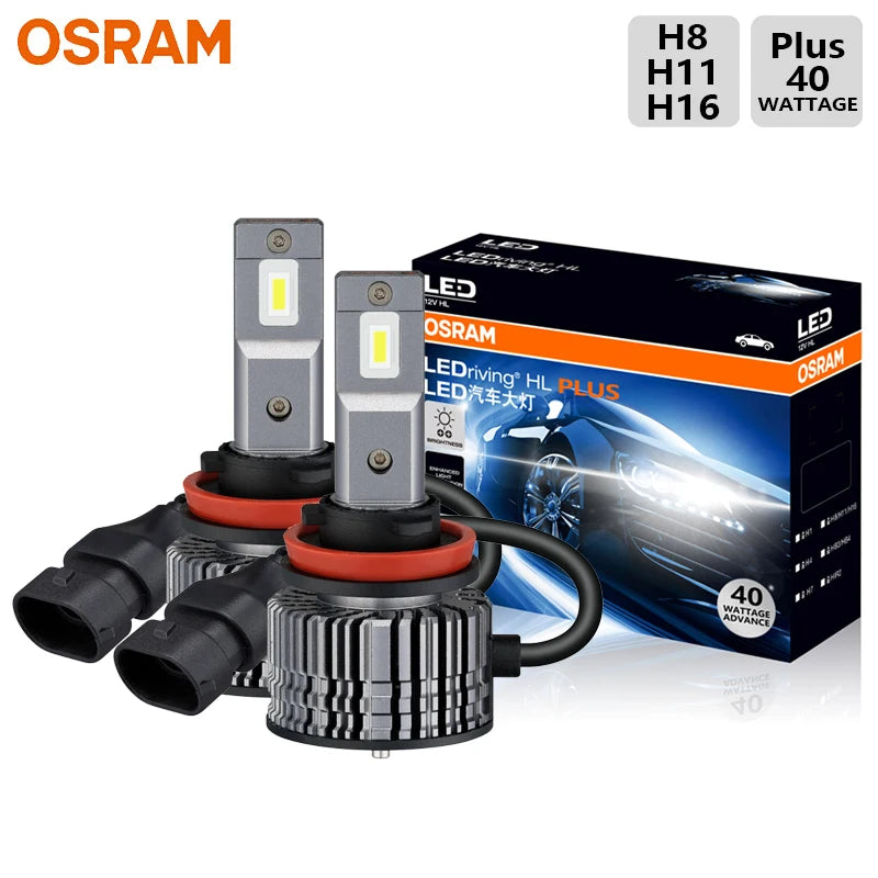 OSRAM LED H4 H7 H11 CF2.0 Plus Faro per auto HB3 HB4 80W Potenza 12/24V Fascio alto e basso 6000K Bianco brillante Upgarde Lampade Fendinebbia