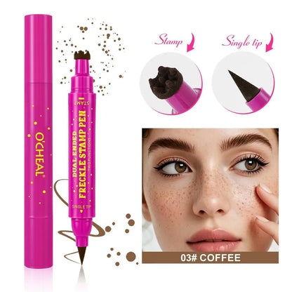 Penna per lentiggini a doppia punta, penna per lentiggini finte naturali, trucco impermeabile a lunga durata, cosmetici per il viso
