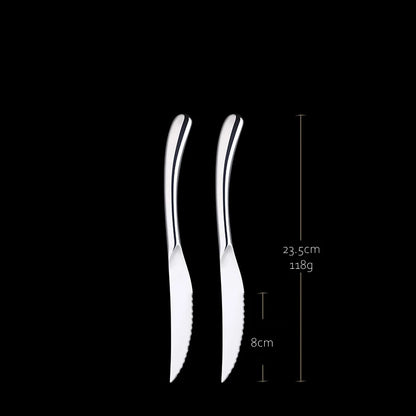 Set di Posate in Acciaio Inossidabile 316L Certificato LFGB, Forchetta Antibatterica al 99,9% e Coltello con Lama Ultra Affilata, Stoviglie per Banchetti