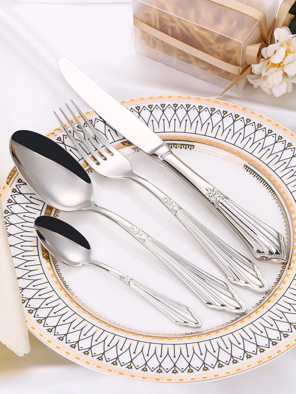 Set di 6 cucchiai da tavola da 6 cucchiai da zuppa in acciaio inossidabile Set di cucchiai da zuppa Royal 6 pezzi per cucina/casa/ristorante