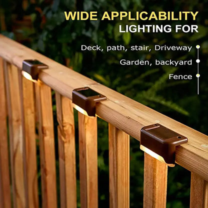 Lampada da gradino solare a LED bianca calda, luci da giardino per esterni, decorazione per balcone impermeabile, per recinzione per scale da patio