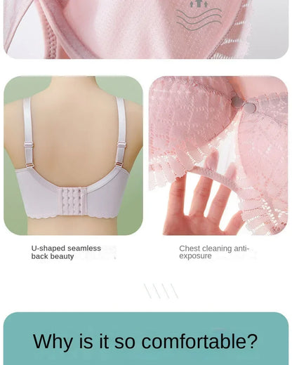 Reggiseno per allattamento premaman con bottone frontale Intimo raccolto regolabile Reggiseno per allattamento confortevole per l'allattamento di vestiti per donne incinte