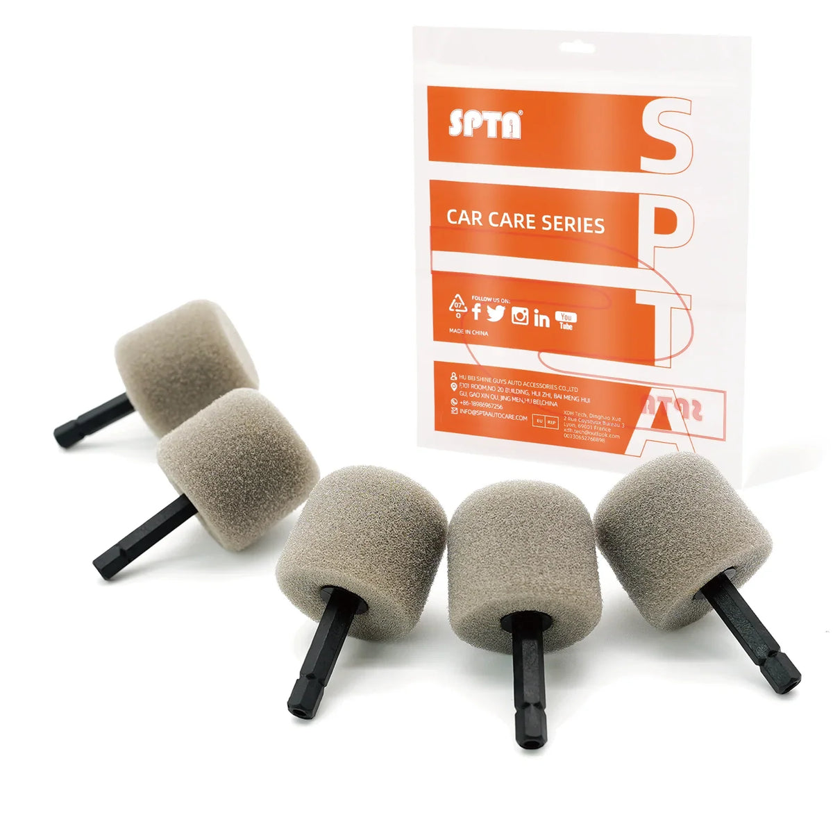 Set di Sfere Lucidanti Flessibili SPTA Mini con Tamburi Conici e Cilindrici per Dettagli Auto e Lucidatura in Spazi Ristretti