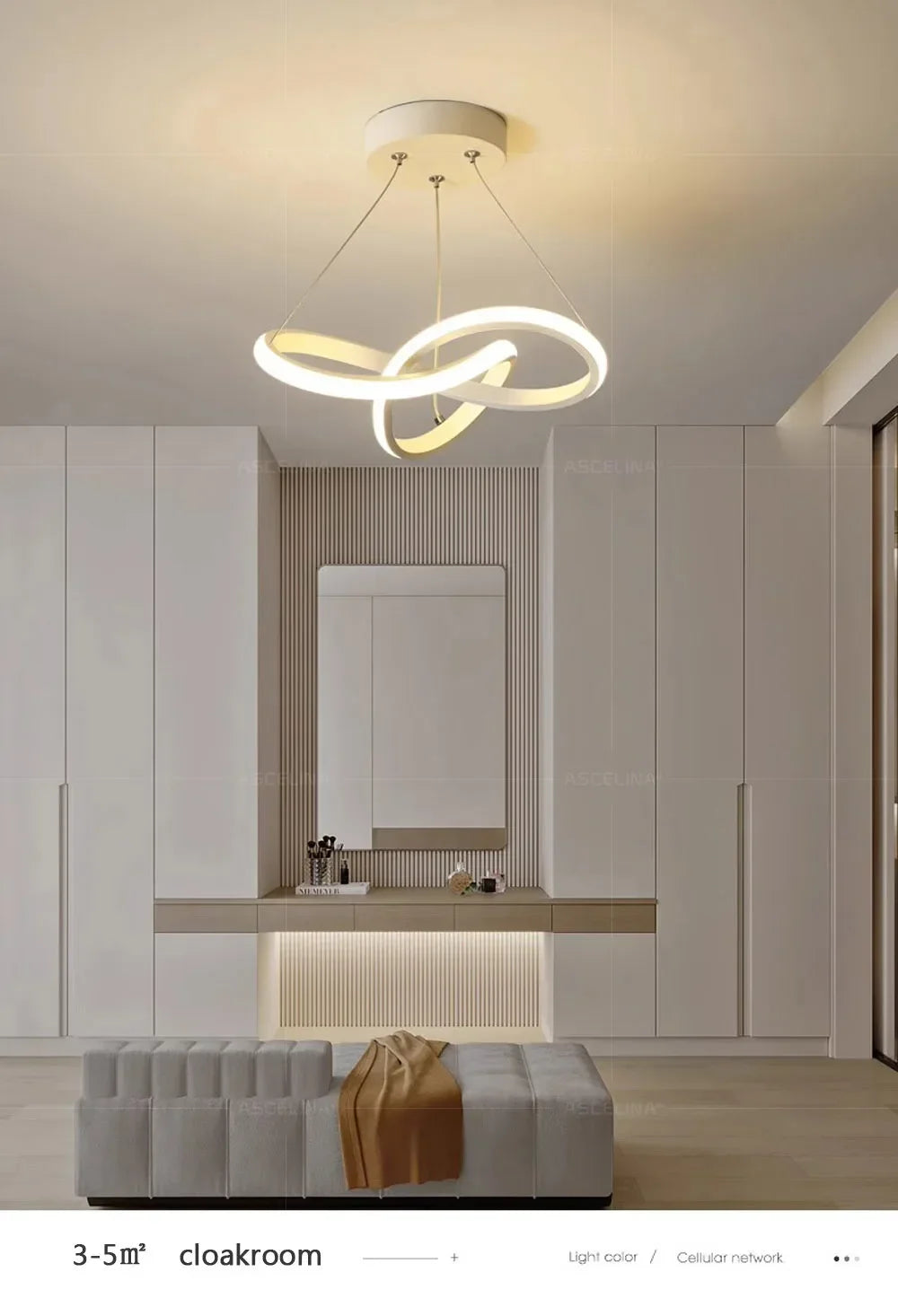 Lampada a sospensione moderna a LED con design irregolare aerodinamico Piccola lampada a sospensione creativa per camere da letto, sala da pranzo, sale studio
