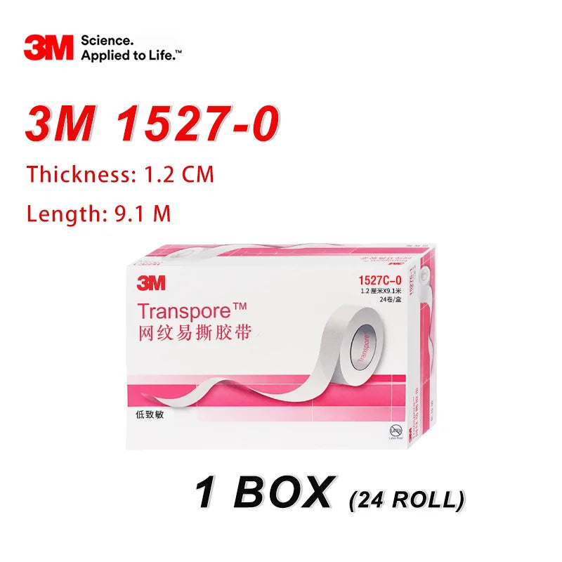 Nastro chirurgico transporoso originale 3M Serie 1527 Nastro ipoallergenico in plastica porosa trasparente resistente all'acqua