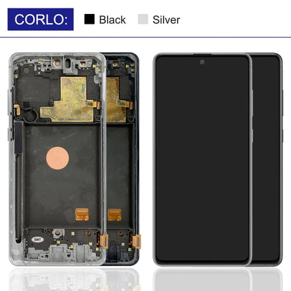 Schermo LCD AMOLED da 6,7 pollici per Samsung Note 10 Lite, gruppo di ricambio per lo schermo touchscreen, compatibile con Samsung Note10 Lite N770 N770F, con cornice.
