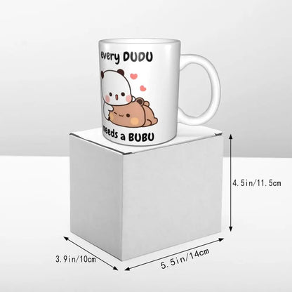 Tazze personalizzate per coppia Bubu Dudu Panda e Brownie Bear Tazza da caffè per tè al latte in ceramica fai-da-te