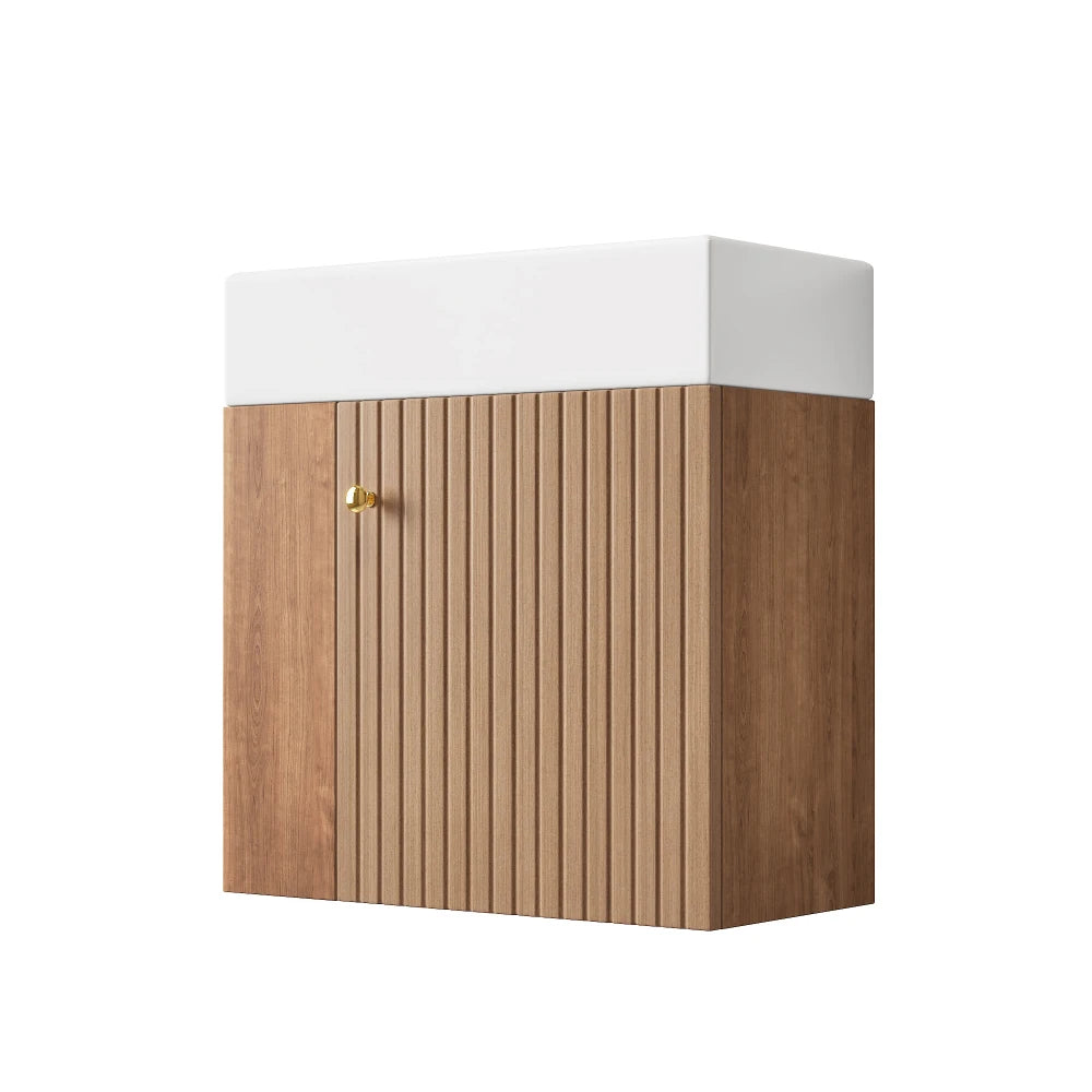 Mobile bagno sospeso con lavabo 55 × 31 × 66,5 cm e vani laterali