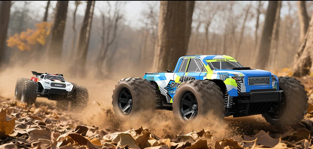 Local+ HYPER GO MJX 12212 1:12 18208 1:18 Monster Truck RC Elettrico a Quattro Ruote Motrici 3S ad Alta Velocità con Motore Brushless, Auto RC Fuoristrada 4x4 con Spedizione Locale in 24h dall'UE