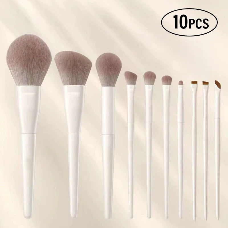 Set di 5-12 Pennelli Professionali per Trucco, Pennelli per Ombretto, Eyeliner, Contouring, Fondotinta e Sfumatura, Strumenti Cosmetici per la Bellezza del Viso Femminile