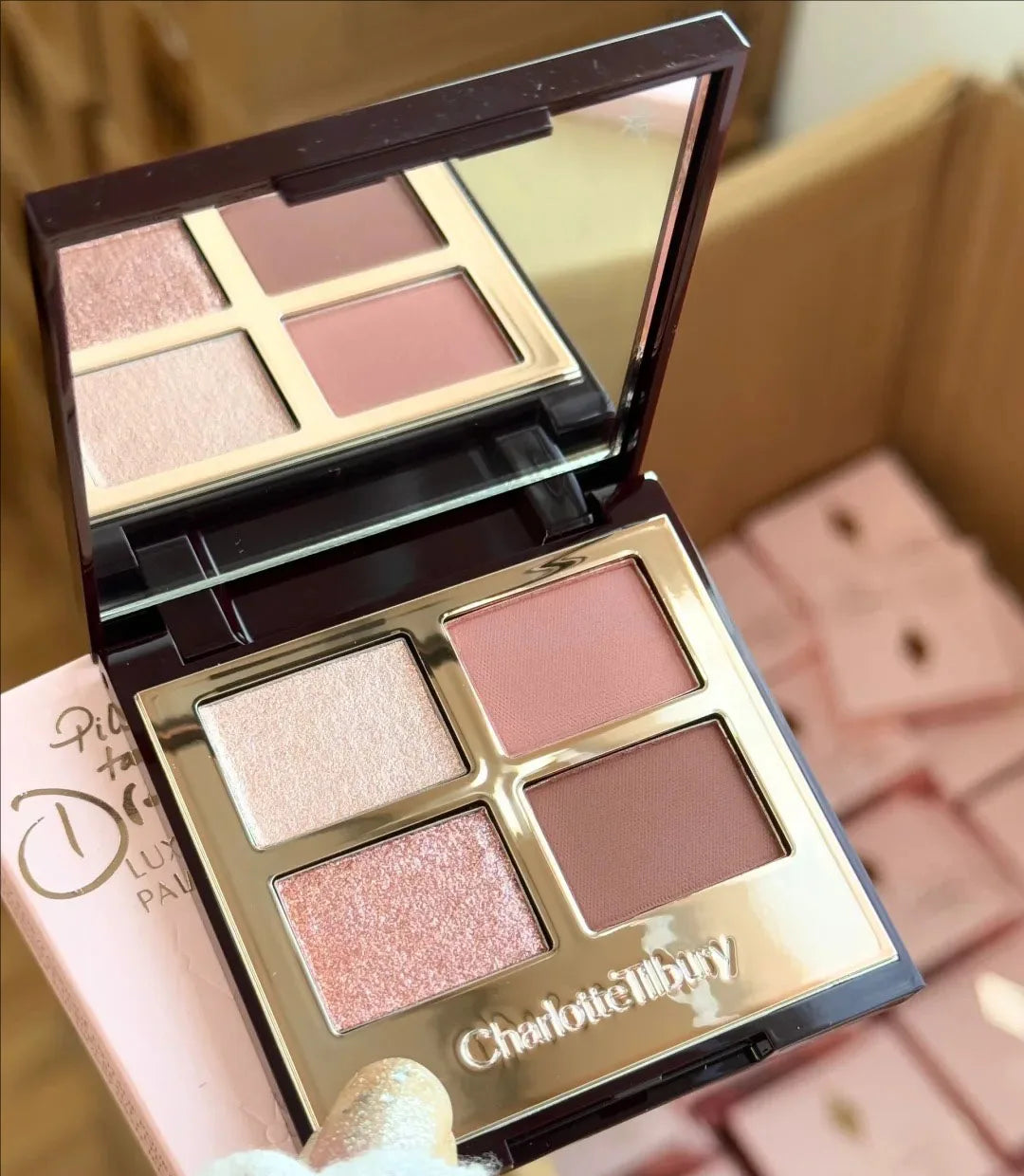 Palette Ombretti Charlotte Tilbury 4 Colori 5.2g Pillow Talk Naturale Facile da Applicare Fondotinta Ombretto Cosmetici