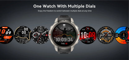 2026 NUOVO Smartwatch con Mappe Offline per Uomo, Display AMOLED HD da 1,43 Pollici, GPS Esterno Integrato, Bussola, Altimetro, Impermeabile 5ATM, Orologio Sportivo per Nuoto, Ciclismo e Corsa