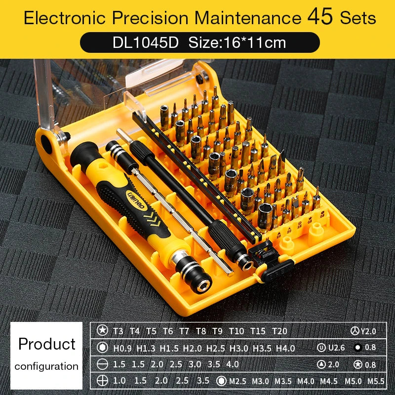 DELI Set di cacciaviti Kit di cacciaviti magnetici Punte di precisione elettriche Xiaomi Iphone Computer Cacciaviti Torx a tre ali Piccoli