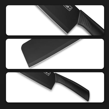 Set di coltelli da cucina, compresi mannaia, coltello da chef e coltello da frutta, con ceppo portacoltelli, adatto per sbucciare carne e verdure