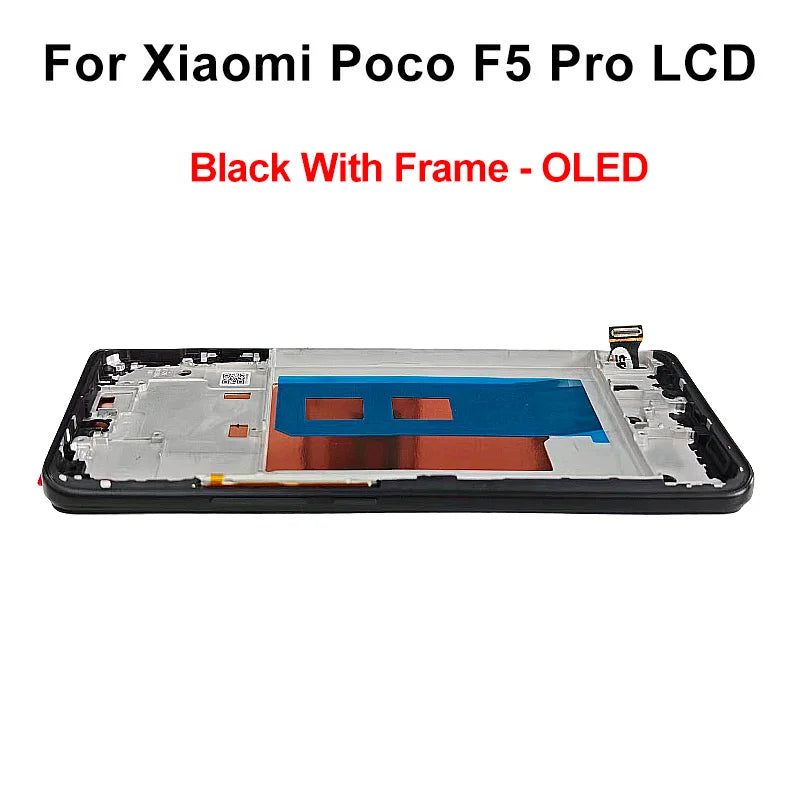 AAA-- Schermo LCD con tecnologia OLED per Xiaomi Poco F5 Pro, display e digitalizzatore touch screen 23049PCD8G, ricambi per Poco F5 LCD 23013PC75G.