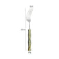 Nuovi posate in resina stile bambù 18/10 in acciaio inossidabile 304 posate classiche set di stoviglie argento blu verde crema trasporto di goccia