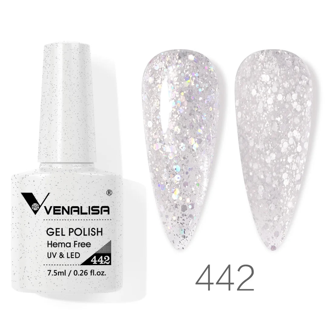 VENALISA Smalto gel per unghie da 7,5 ml Sparkle Glitter Diamante Brillante Colori estivi Semi permanente Soak off Vernice gel per unghie UV LED
