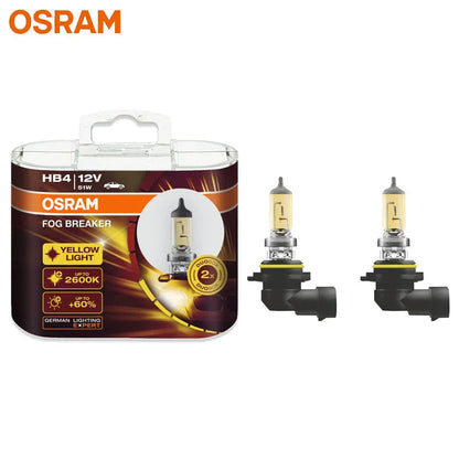 OSRAM Interruttore fendinebbia 2600K H1 H3 H4 H7 H8 H11 H16 9005 9006 Lampadine 12V Lampade alogene per auto più luminose 2 pezzi