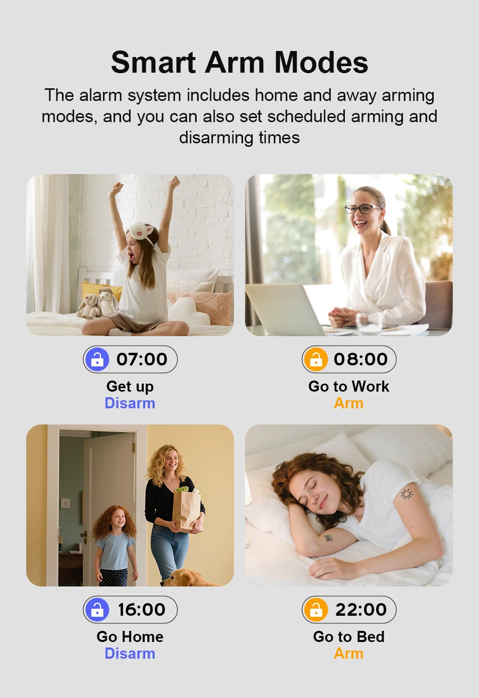 Sistema di allarme domestico wireless PGST, compatibile con Tuya, 4G/2G GSM WiFi, 433MHz, controllo da app, funziona con Alexa