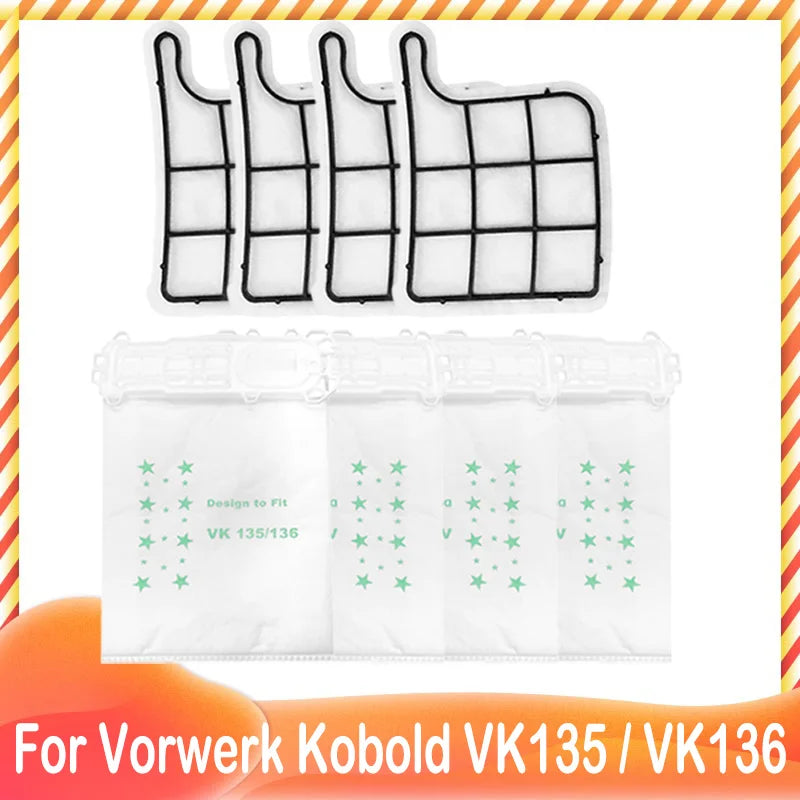 Sostituzione del sacchetto della polvere pacchetto filtro di protezione del motore per Vorwerk Kobold VK135 /136 accessori per aspirapolvere di ricambio