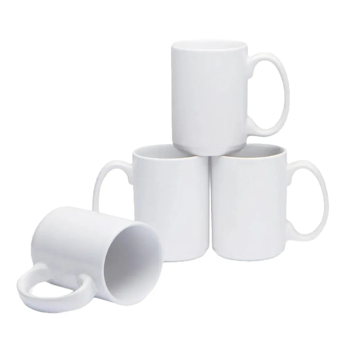 Tazze in Ceramica Bianca per Sublimazione 11Oz, Set da 2/4/12 Pezzi, Tazze in Porcellana per Caffè e Latte, Personalizzabili con Logo, Regalo per la Famiglia